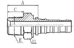 13013-SP BSPT MALE HYDRAULIC HOSE FITTING