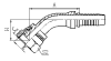 22141/22141-T/22141-W 45° BSP FEMALE MULTISEAL HYDRAULIC HOSE FITTING TUBE FITTING