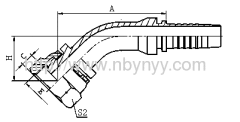 22142 45°BSP FEMALE MULTISEAL HYDRAULIC TUBE FITTING HOSE FITTING PIPE FITTING