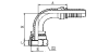 22291 90° BSP FEMALE FLAT SEAT HYDRAULIC TUBE FITTING HOSE FITTING PIPE FITTING HOSE FITTING