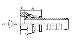 22611/22611-T/22611-W BSP FEMALE 60° CONE HYDRAULIC TUBE FITTING HOSE FITTING PIPE FITTING