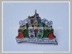 custom soft enamel die cut pins , zinc alloy material