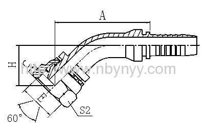 22641/22641-W/22641-T 45° BSP FEMALE 60° CONE HYDRAULIC HOSE FITTING PIPE COULPING