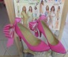 new style pink ladies high heel dress shoes