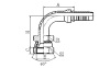 29691 90° JIS GAS FEMALE 60° CONE SEAT HYDRAULIC HOSE FITTING PIPE FITTING COUPLING