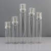 Cylindrical Snap On Neck Clear PET Bottles