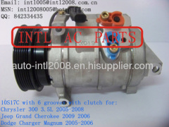 10S17C PV6 ac compressor for Chrysler 300 3.5L/ Jeep Grand Cherokee/ Dodge Charger Magnum 2005-2009 55111035AA 55111034