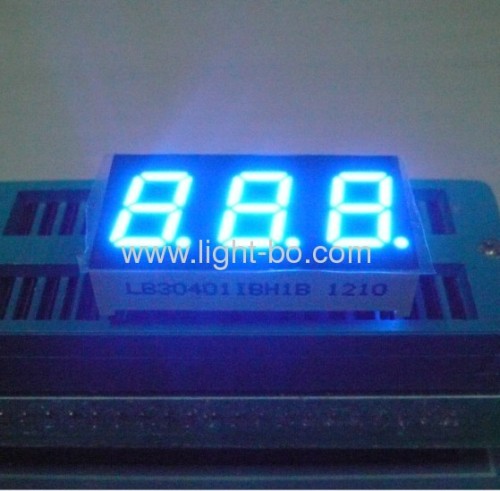 Pure Green triple digit 0.4 inches common anode 7 segment led numeric display