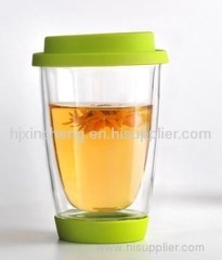 fashional trend-settling glass double wall cup