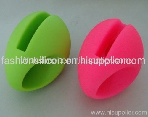 Eco-friendly egg shape silicone horn speaker for iphone 