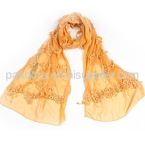 Wholesale Fashion Elegant Flower Lace Chiffon Pashmina Shawls 2012