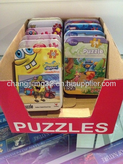 Tin box puzzle with Display box