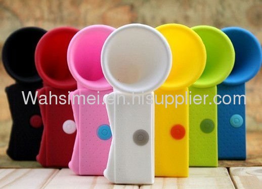 2012 New fashion silicone iphone horn for iphone silicone speaker