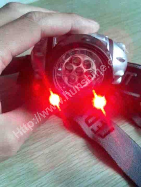 7white+2red led headlamp