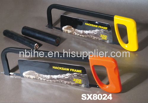 Hand square tubular hacksaw frame woth plastic handle