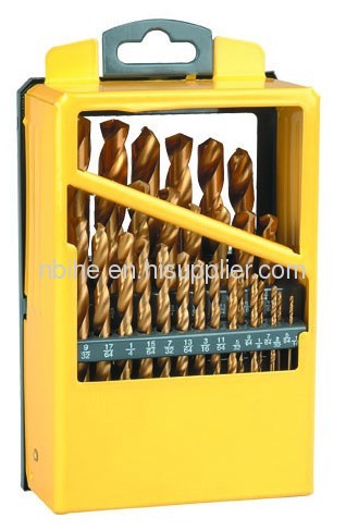 ANSI standard HSS Twist Drill Set in Windows Metal Case