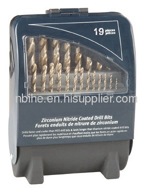 ANSI standard HSS Twist Drill Set in Windows Metal Case