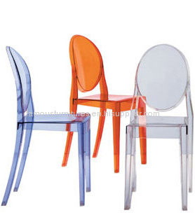 Clear Victoria Ghost side chairs