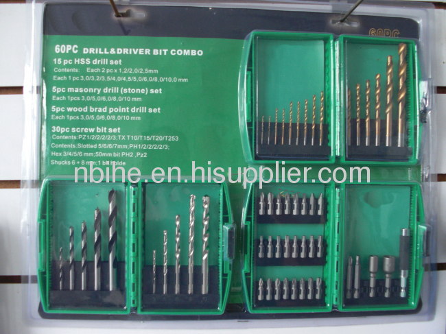 60pcs Combination Drill Bit Set