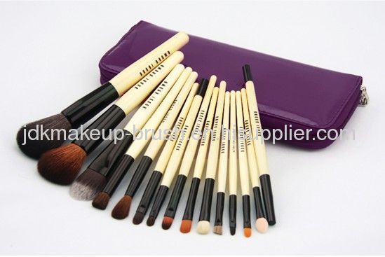 15PCS Natural wooden handle Makeup brush set