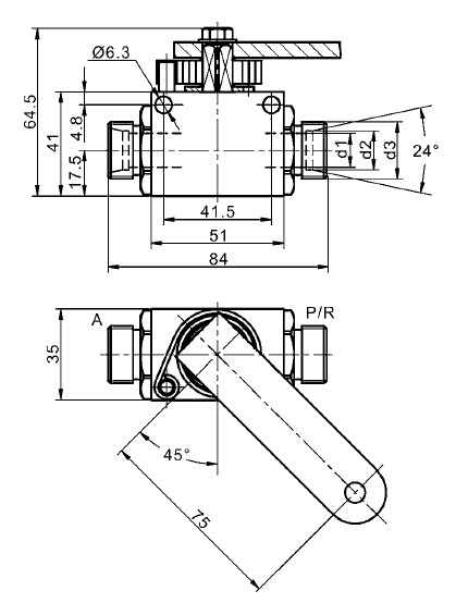 hydraulic HBKH stroke limitor valve