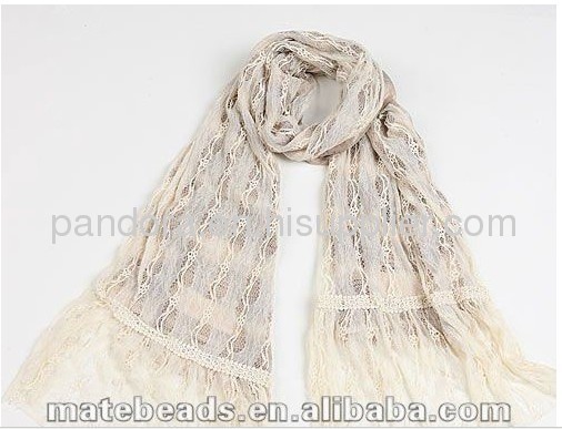 Cheap Fashion Eurppean Tassels Pashmina Lace Scarves Shawls 