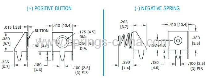 PC Button and Spring Battery Contacts For AA,AAA,N Size