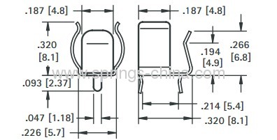 Thru Hole Mount AAAA Battery Clips