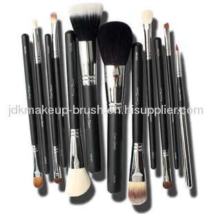 12PCS Cosmetic Brush Set with Leopard Pouch