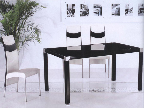 grass steel square dining table with chair set 