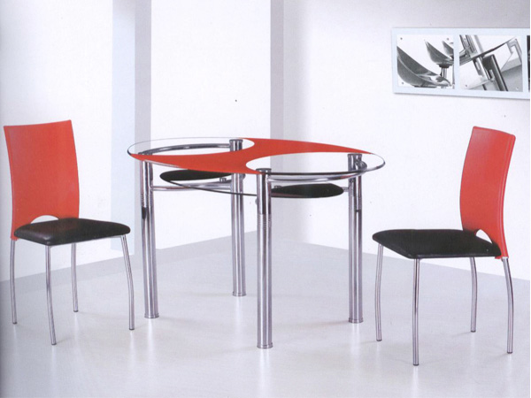 grass steel square dining table with chair set 