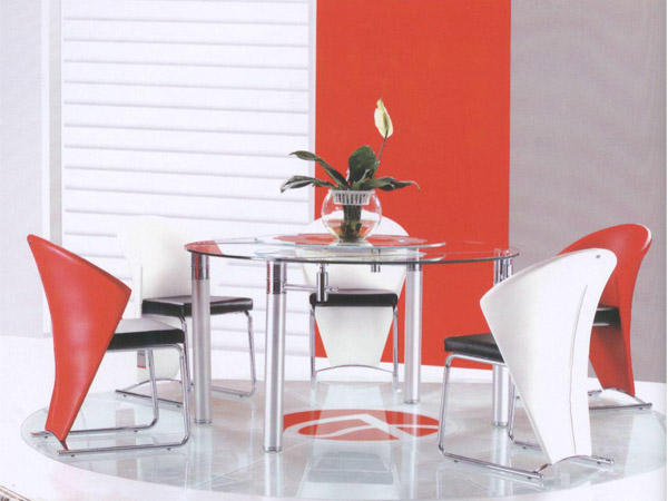 grass steel square dining table with chair set 