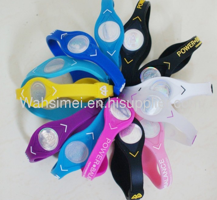 Silicone power wristbands with customized logo