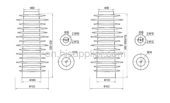 Bus support insulator 