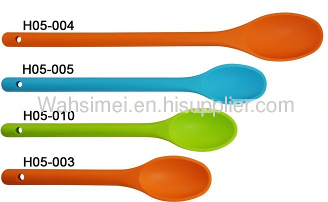  Environmental Green Silicone Soup Spoons for Promotion