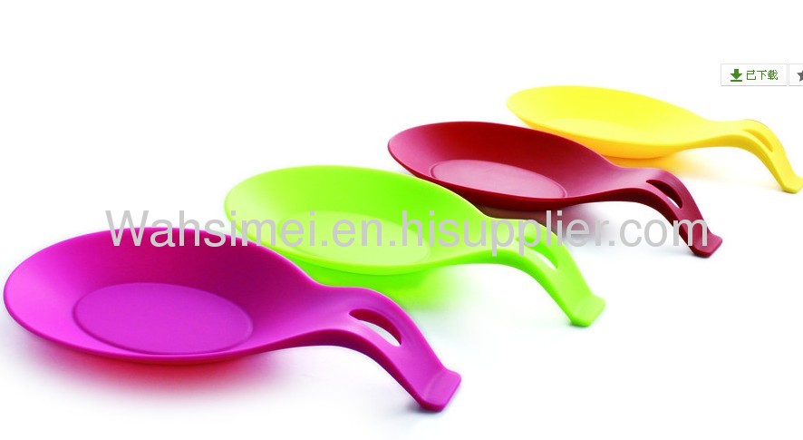  Environmental Green Silicone Soup Spoons for Promotion