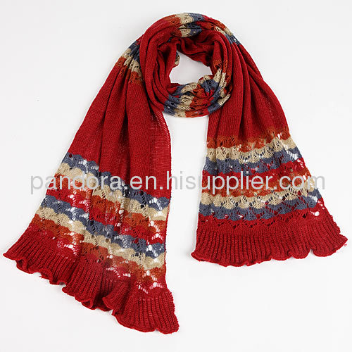 New Arrival Rural British Style Knitting Patterns Scarves Stripes