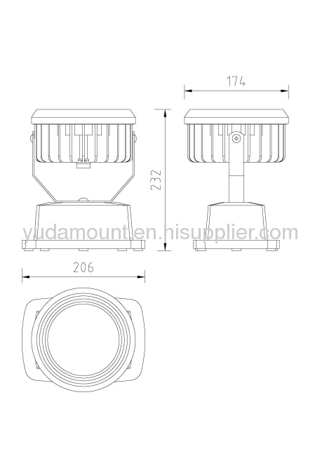 9*3W DIE-CSAT aluminium lamp