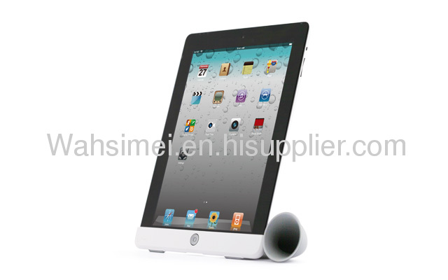 Silicone ipad horn stand for the new ipad