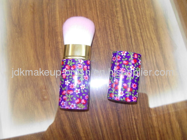 Retractable Make-Up Brush flower pattern