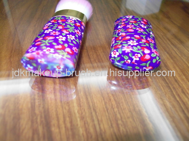 Retractable Make-Up Brush flower pattern