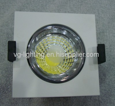 7W Aluminium with Reflector square COB LED ceiling soptlights