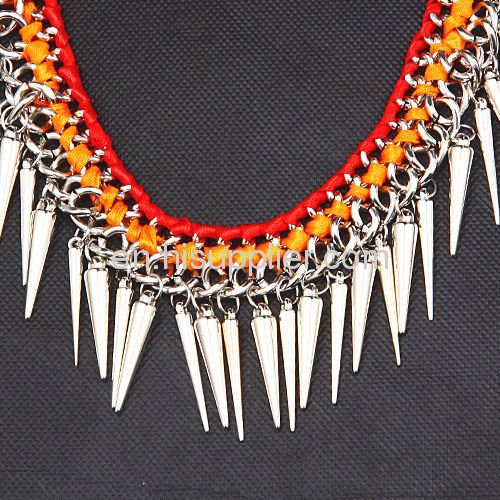 Handmade Gothic Punk Bib Tassel Necklace Fashion Jewelry