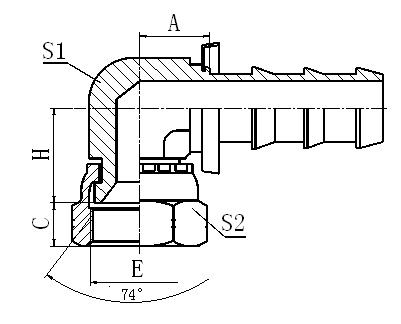 26791K-PO 90° JIC FEMALE 74° CONE SEAT HYDRAULIC HOSE FITTING PIPE FITTING COUPLING