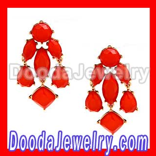 Fashion Turquoise Resin Plaza Athenee Chandelier Drop Earrings Wholesale