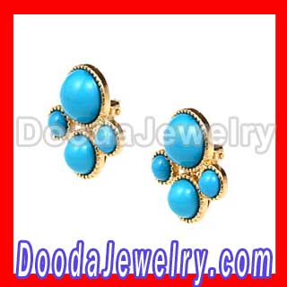 Fashion Turquoise Resin Plaza Athenee Chandelier Drop Earrings Wholesale