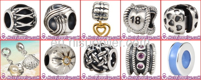 2013 New Design european 925 Sterling Silver Weave Beads For Bracelets