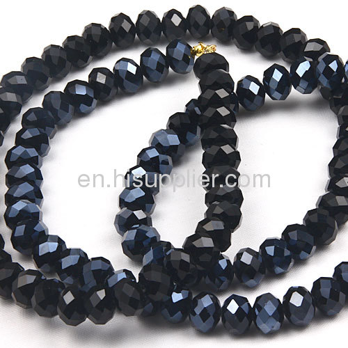 European Fashion Black Unisex Long Glass Bead Kenneth Jay lane Jewelry Necklace Sale