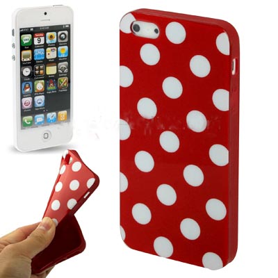 Dot Pattern Shape TPU Shell for iPhone 5 (Light Yellow)