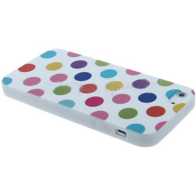 Dot Pattern Shape TPU Shell for iPhone 5 (Light Yellow)